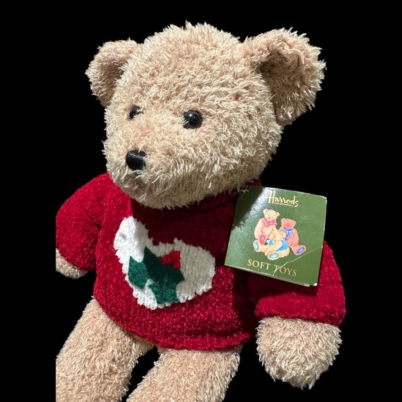 Harrod's Soft Toys Christmas Teddy Bear - Picture 3 of 5
